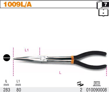 KLEŠTĚ PŮLKULATÉ ROVNÉ DLOUHÉ QUALITY-MODEL 1009L