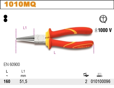KLEŠTĚ KULATÉ ROVNÉ 460MM IZOLACE 1000V-MODEL 1010MQ160