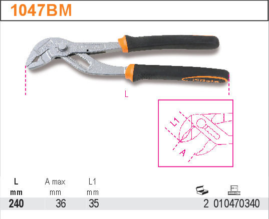 KLEŠTĚ SIKO QUALITY-MODEL 1047BM 240MM