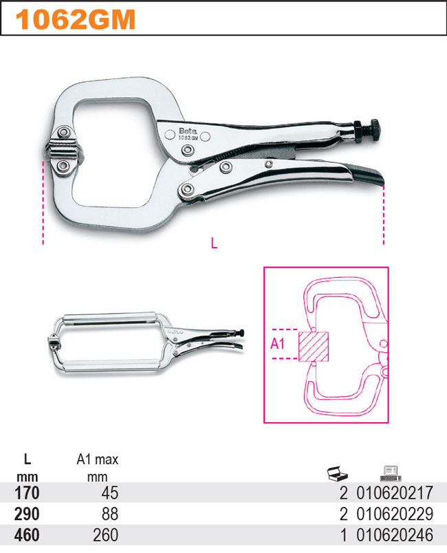 KLEŠTĚ SIKO SAMOBLOKUJÍCÍ TYP ''C''-MODEL 1062GM 170MM''