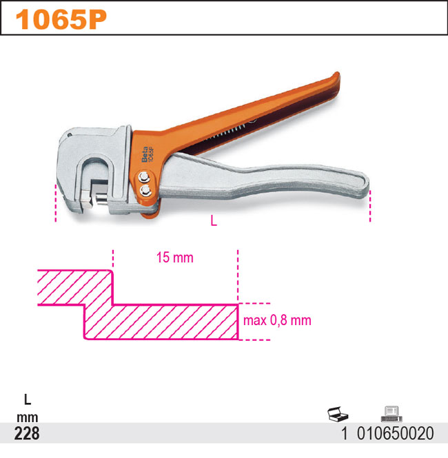 KLEŠTĚ KLEMPÍŘSKÉ NA KARB.PLECHY-MODEL 1065P 23