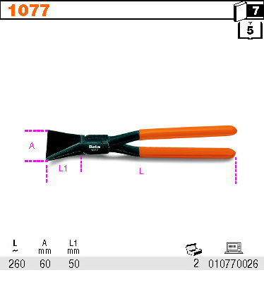 KLEŠTĚ KLEMPÍŘSKÉ ROVNÉ-MODEL 1077 260MM