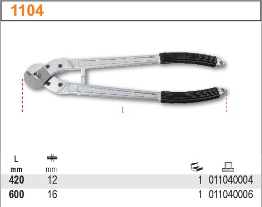 NŮŽKY NA STŘÍHÁNÍ OCELOVÝCH LANEK-MODEL 1104 420MM