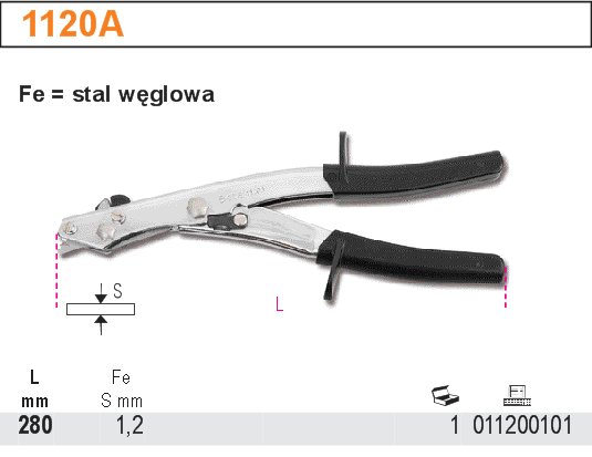 MATRICOVÉ NŮŽKY NA PLECH-MODEL 1120A 280MM