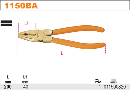 KLEŠTĚ KOMBINOVANÉ QUALITY-MODEL 1150BA 200MM NEJISKŘÍCÍ
