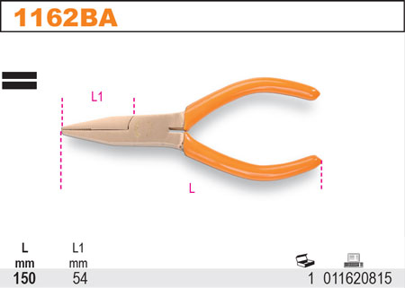 KLEŠTĚ PLOCHÉ NEJISKŘÍCÍ-MODEL 1162BA 150MM NEJISKŘÍCÍ