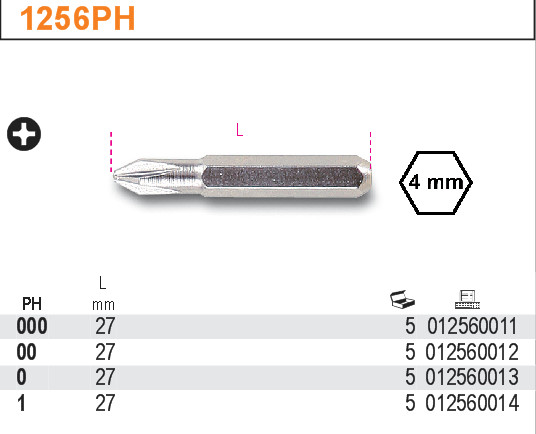 KONCOVKA ŠROUBOVACÍ PRECIZNÍ KŘÍŽOVÁ-MODEL 1256PH PH00