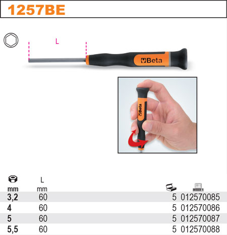 ŠROUBOVÁK PRECIZNÍ NÁSTRČKOVÝ-MODEL 1257BE 5MM