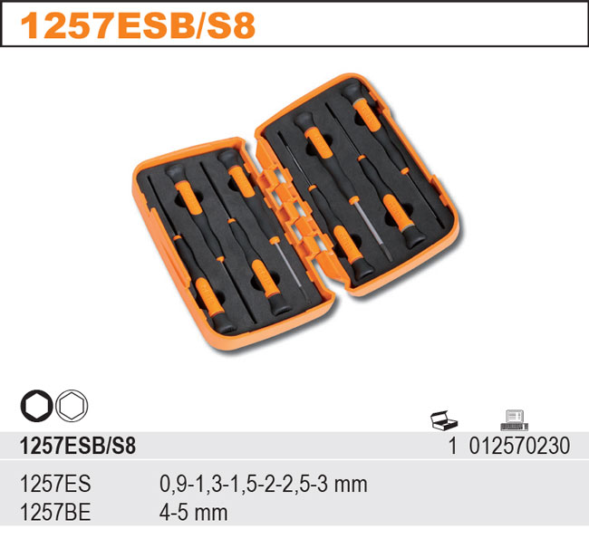 SADA MIKRO ŠROUBOVÁKŮ 1257 ESB/S8-8 1257ES-BE