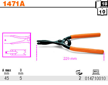 KLEŠTĚ NA REGULACI RUČNÍ BRZDY-MODEL 1471A