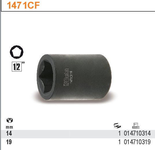 HLAVICE 1/2'' 5-HRAN 19MM NA ZATISKY BRZDOVÉ-MODEL 1471CF