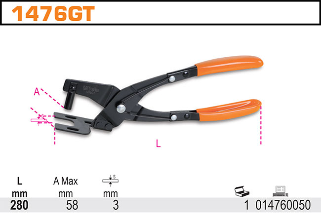 1476 GT-KLEŠTĚ PRO VYJMUTÍ PRYŽOVÉ PODPORY