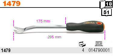 PÁKA NA PODVAŽOVÁNÍ ČEPŮ-MODEL 1479