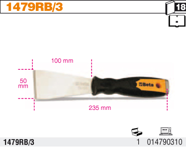 ŠKRABKA PLOCHÁ ŠIROKÁ-MODEL 1479RB/3