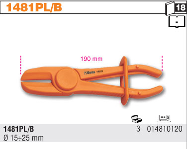 ZÁTISK Z PVC NA KABELY HYDRAULICKÉ-MODEL 1481PL/B 15-25