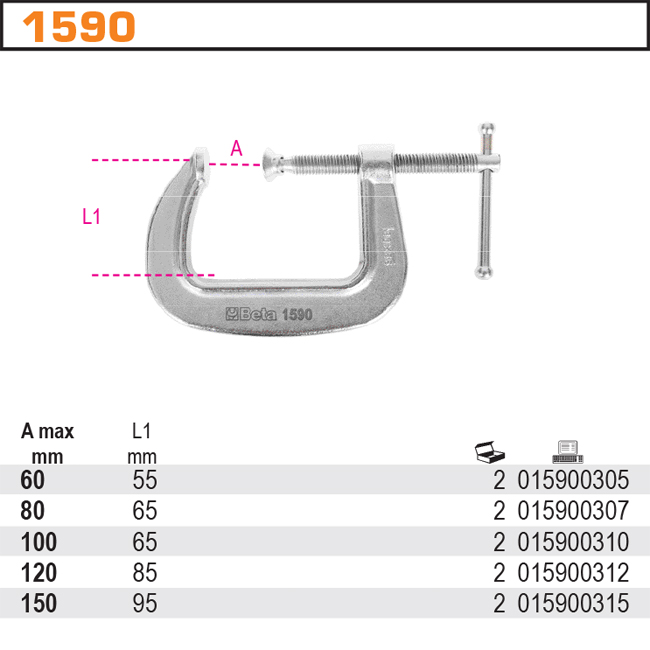 SVĚRKA STANDARTNÍ-MODEL 1590 150MM