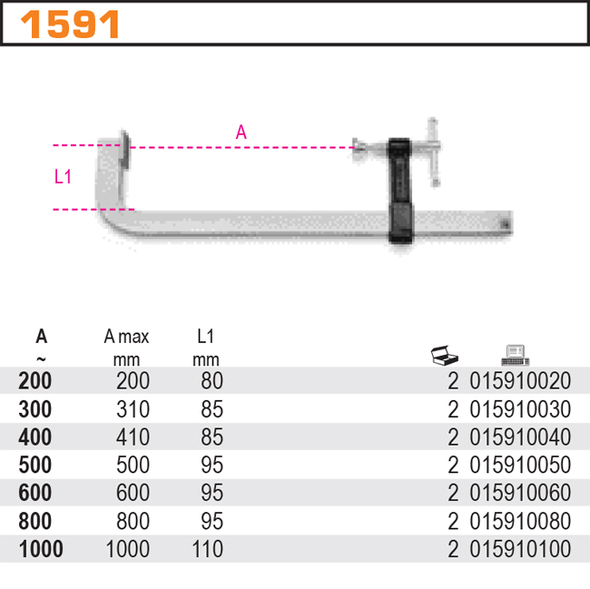 SVĚRKA ŠROUBOVÁ-MODEL 1591 300MM