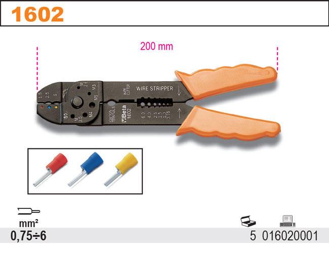 KLEŠTĚ ZATISKACÍ NA KABELOVÉ KONCOVKY-MODEL 1602