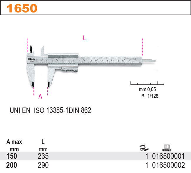 POSUVNÉ MĚŘIDLO-MODEL 1650 0-160MM