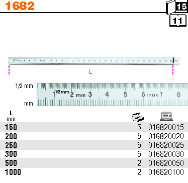 PRAVÍTKO NEREZ OCEL FLEXIBILNÍ-MODEL 1682 300MM
