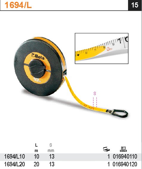 SVINOVACÍ METR PÁSKA Z LAMINÁTU-MODEL 1694L 20M