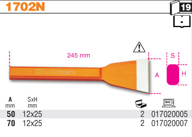 SEKÁČ PLOCHÝ S ŠIROKÝM OSTŘÍM-MODEL 1702N 70MM