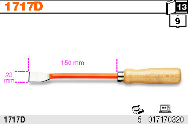 ŠKRABKA PLOCHÁ VYHNUTÁ-MODEL 1717D 150MM