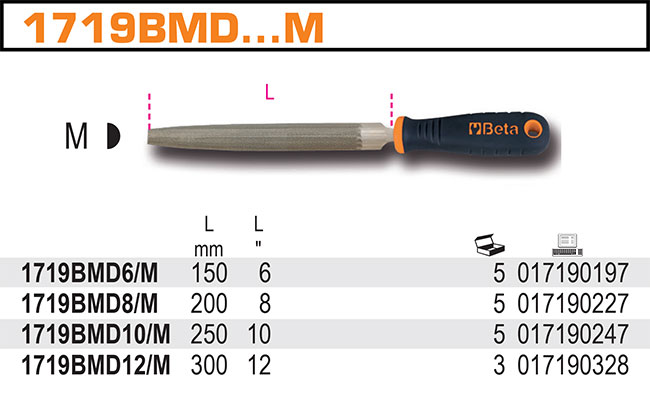 PILNÍK JEMNÝ-MODEL 1719BMD8/M 8''-200MM S RUKOJETÍ''