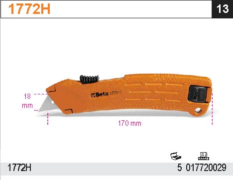 NŮŽ SE SCHOVANÝM OSTŘÍM+ NÁHRADNÍ OSTŘÍ-MODEL 1772H