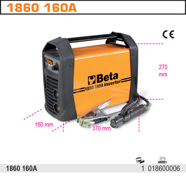 DC svařovací invertor pro svařování metodami MMA a TIG 1860/160A
