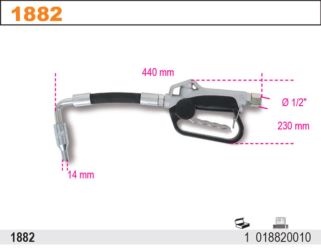 OLEJOVÁ PISTOLE S ELASTICKOU KONCOVKOU-MODEL 1882