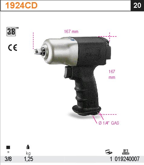 RÁZOVÝ UTAHOVÁK OBOUSMĚRNÝ KOMPOZITOVÝ-MODEL 1924CD 3/8''