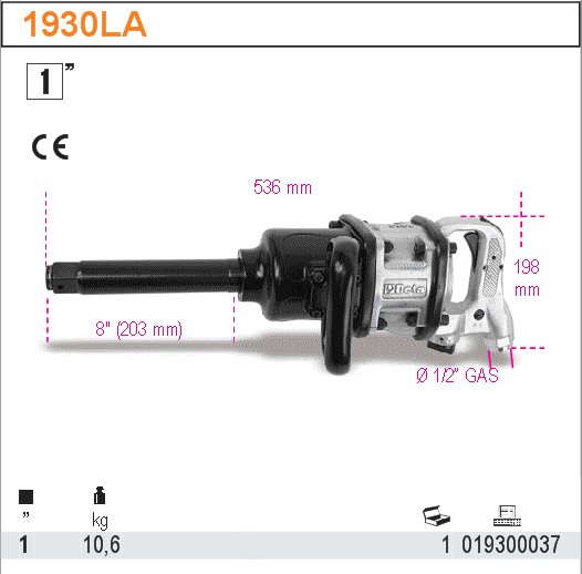 RÁZOVÝ UTAHOVÁK-MODEL 1930LA 1'', 2445 NM''