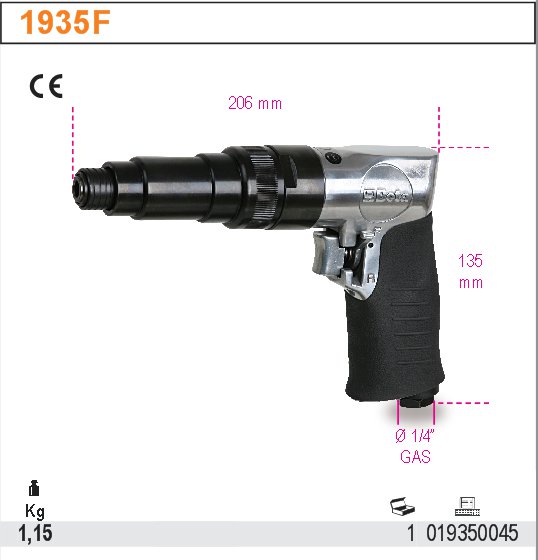ŠROUBOVÁK PISTOLOVÝ-MODEL 1935F 1/4'' 16NM''