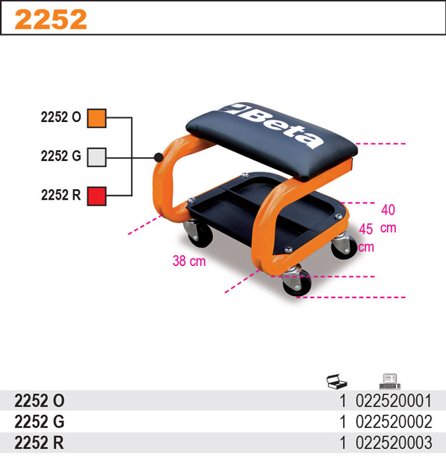 TABURET NA KOLEČKÁCH ŠEDÝ-MODEL 2252G