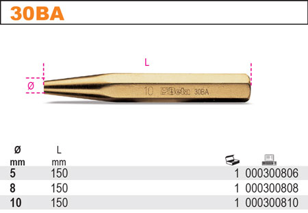 VYRÁŽEČ KUŽELOVÝ NEJISKŘÍCÍ-MODEL 30BA 10 MM
