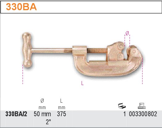 ZÁHLUBNÍKKA OCELOVÝCH TRUBEK NEJISKŘÍCÍ-MODEL 330BA/2 FI 50 MM