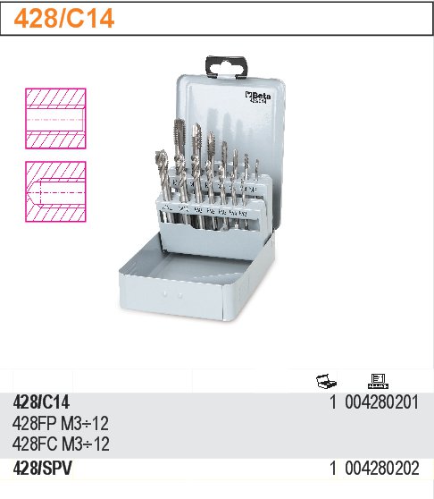 KOVOVÁ KRABIČKA NA STROJNÍ ZÁVITNÍKY-MODEL 428/C14 429/C14, PRÁZDNÁ