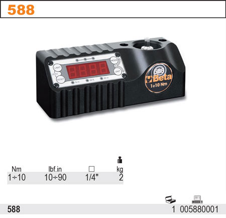 MĚŘIČ MOMENTU ELEKTRONICKÝ S PŘÍSLUŠENSTVÍM-MODEL 588 ROZSAH 1-10NM