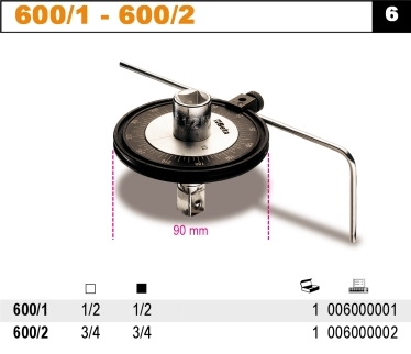 UKAZATEL ÚHLU DOTAŽENÍ MECHANICKÝ-MODEL 600/1 ZABÍRÁK 1/2''