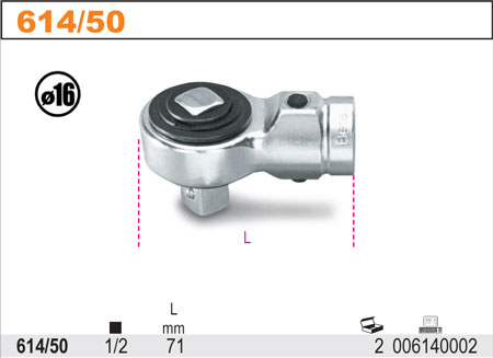 HLAVICE-MODEL 614 1/2''