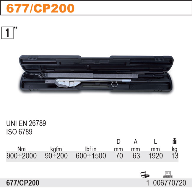 KLÍČ MOMENTOVÝ-MODEL 677 /CP200-1'' V KRABIČCE''
