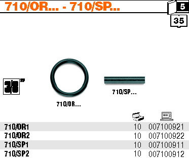 ZAJIŠŤOVACÍ O KROUŽEK-MODEL 710/OR1 PRO HLAVICE 710 7 - 12 MM