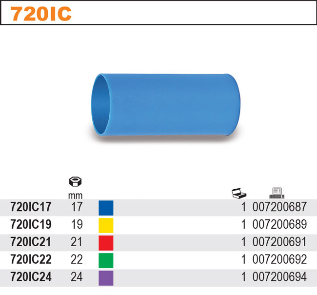 NÁVLEK Z POLYMERU DO NÁSADEK PŘÍKLEPOVÝCH 720LC, MODEL 720IC, 22MM