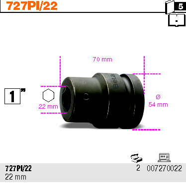 RÁZOVÝ DRŽÁK BITŮ-MODEL 727PI/22