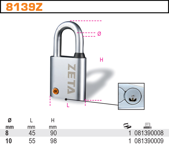 VISACÍ ZÁMEK NA ŘETĚZU PROTI KRÁDEŽI