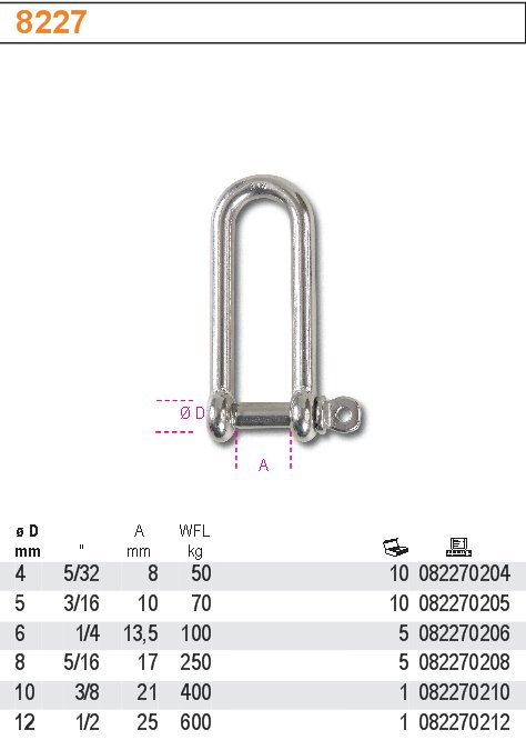 ŠROUBENÍ PROTÁHLÉ-MODEL 8227 4MM DW, INOX AISI 316