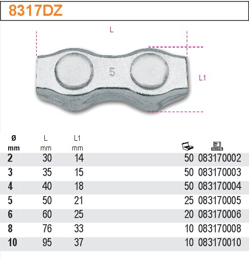 ZÁTISK LANOVÝ SEDLOVÝ DVOJITÝ POZINK-MODEL 8017DZ  FI 3MM POZINKOVANÝ