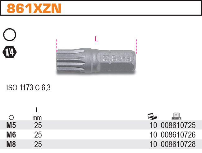 BIT PROFIL -MODEL 861 XZN 5