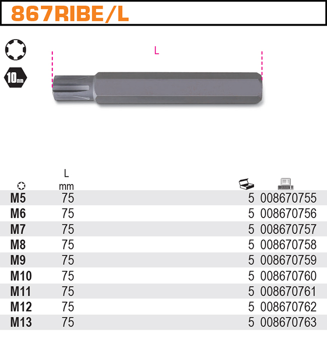 Bity profil RIBE® 867RIBE/L10